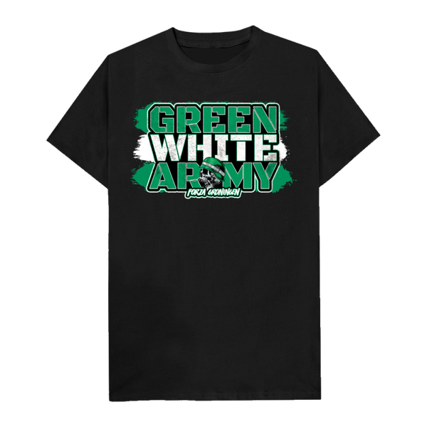 Green white army t-shirt