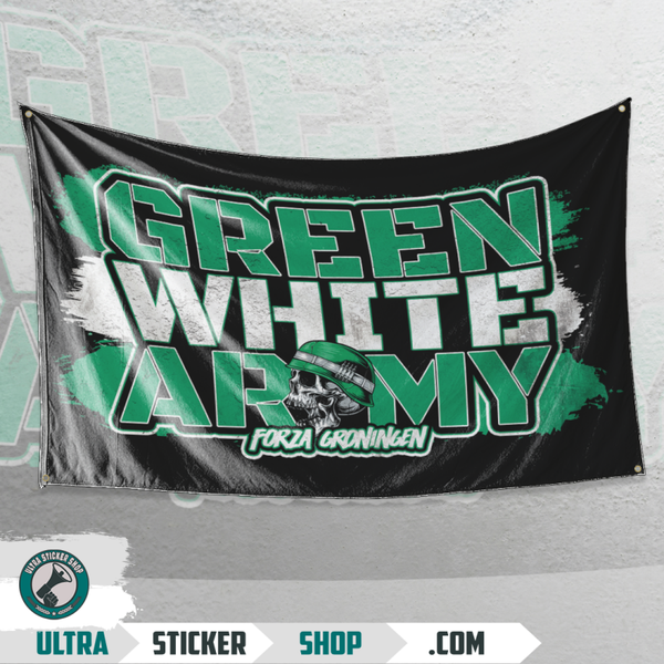 Green white army vlag
