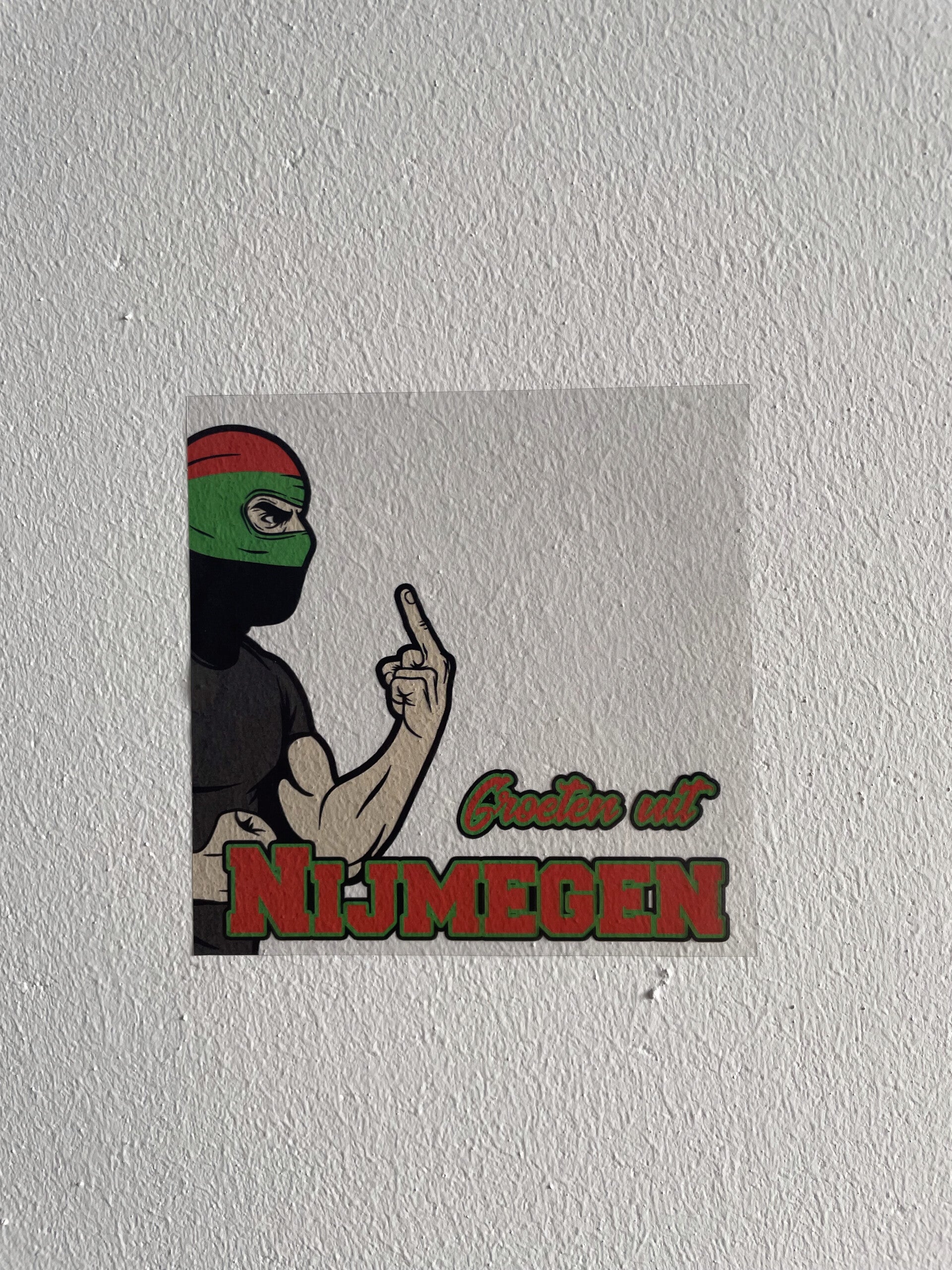 Groeten uit Nijmegen Transparante stickers