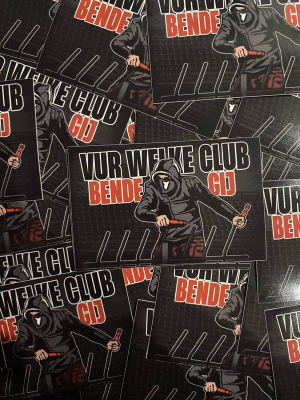 Vur welke club bende gij stickers