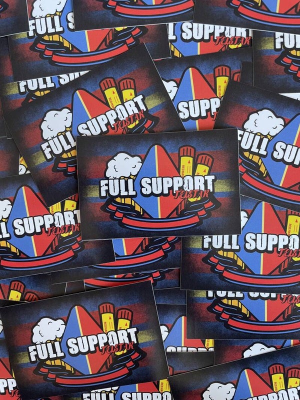 Full support Telstar stickers