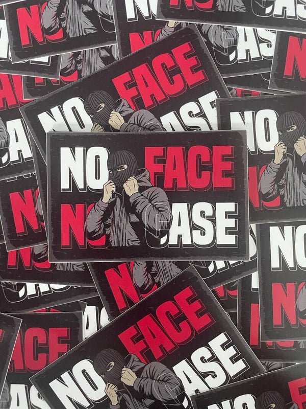 No Face No Case Stickers