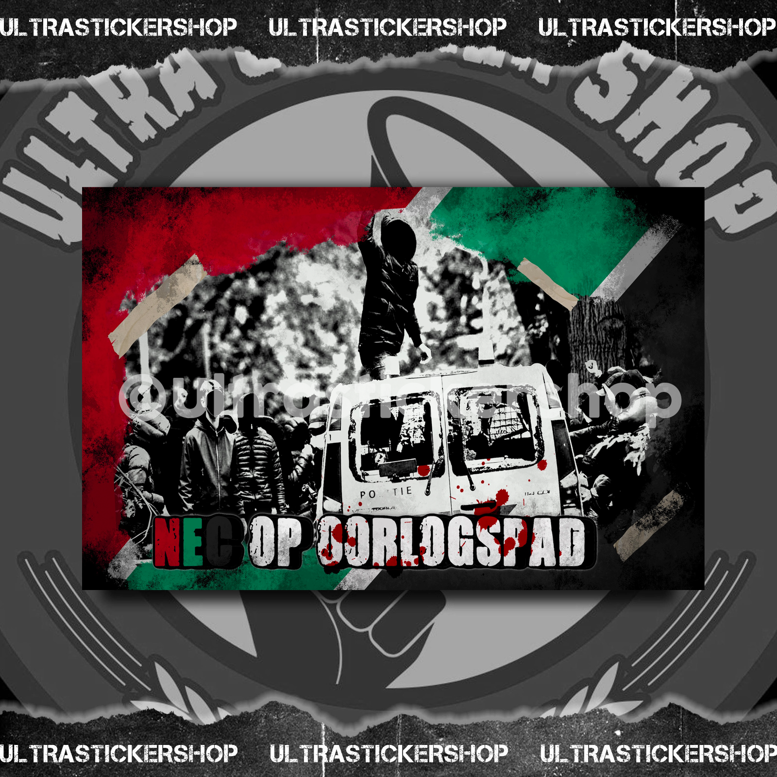 Nec op oorlogspad vlag