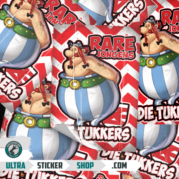 Rare jongens die tukkers stickers