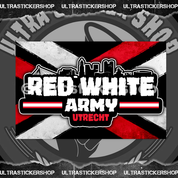 Red white army Utrecht vlag