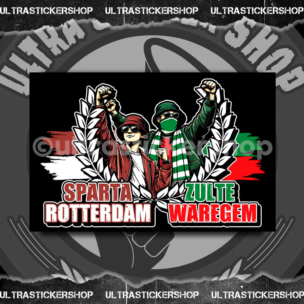 Sparta Rotterdam X Zulte Waregem vlag | ultrastickershop.nl
