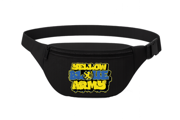 Yellow blue army fanny pack