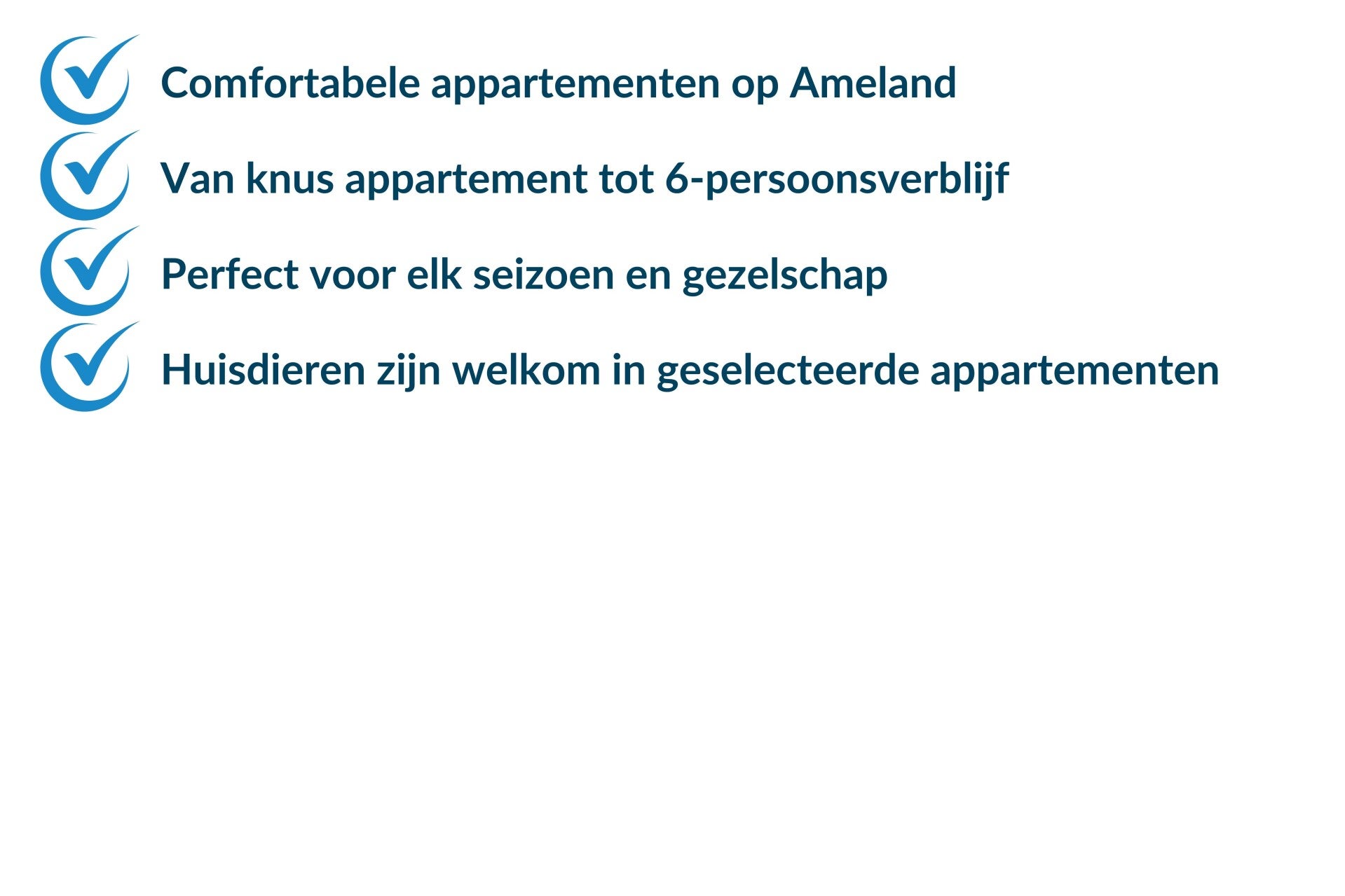 Huisdiervriendelijke appartementen Ameland