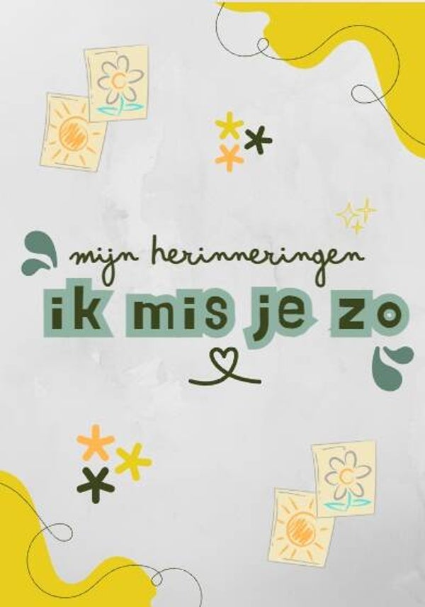 ik mis je zo - herinneringsboekje voor kinderen.