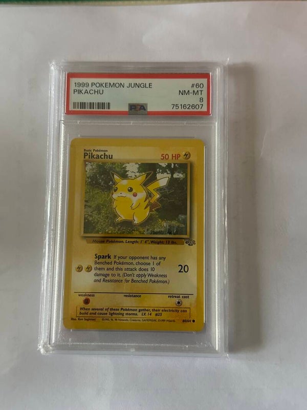 Pikachu 1999 Pokémon Jungle PSA 8