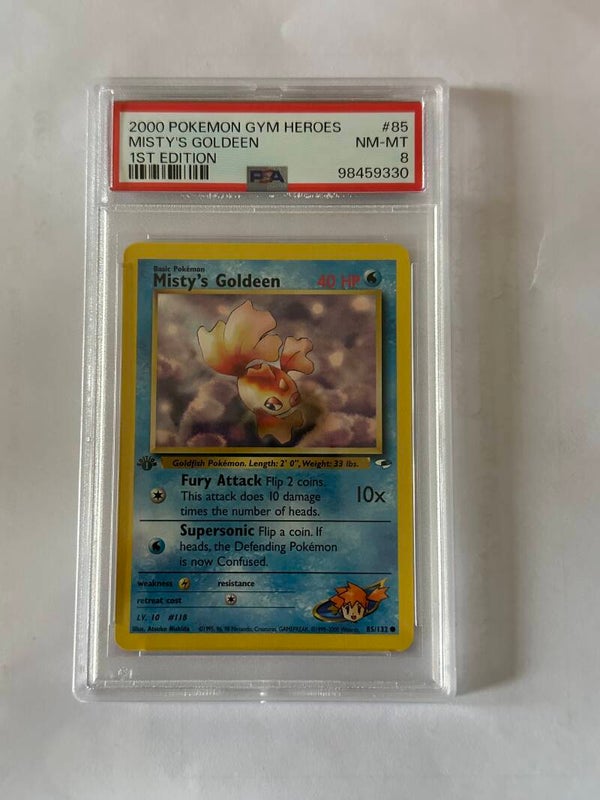 Misty's Goldeen 2000 Pokémon Gym Heroes - 1st Edition PSA 8
