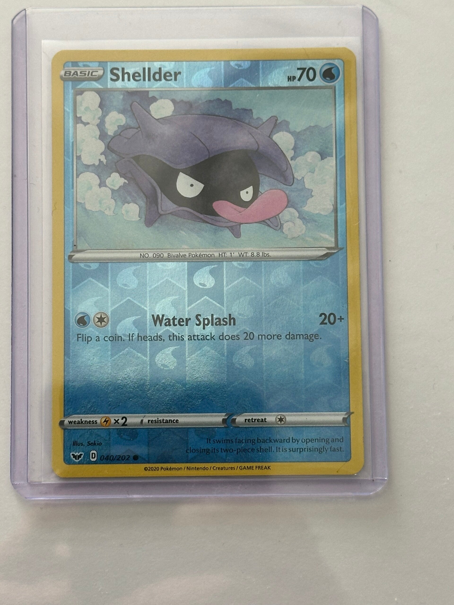 Shellder 040/202 - Sword & Shield Base Set (Reverse Holo)