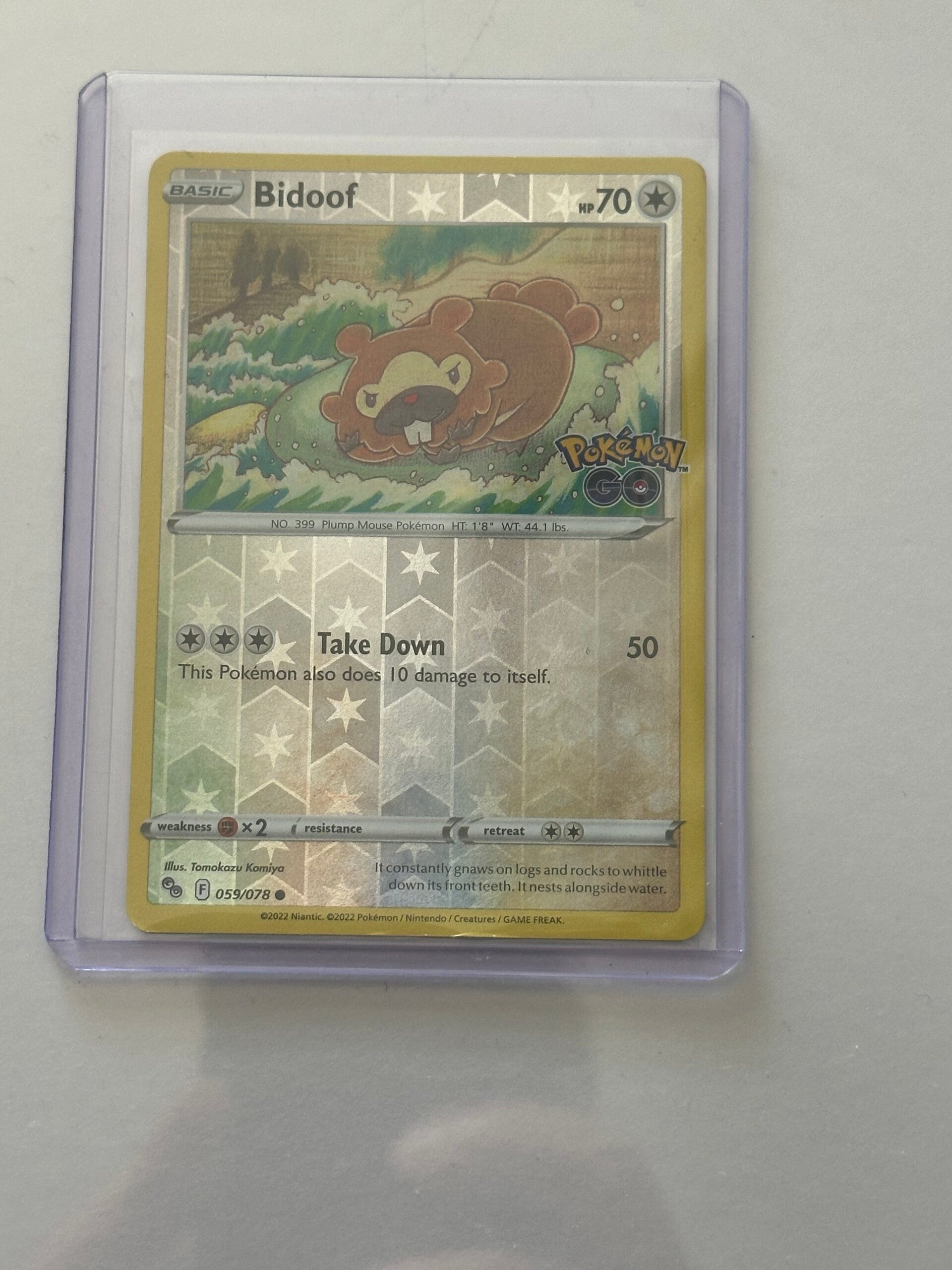 Bidoof 059/078 - Pokémon GO (Reverse Holo)