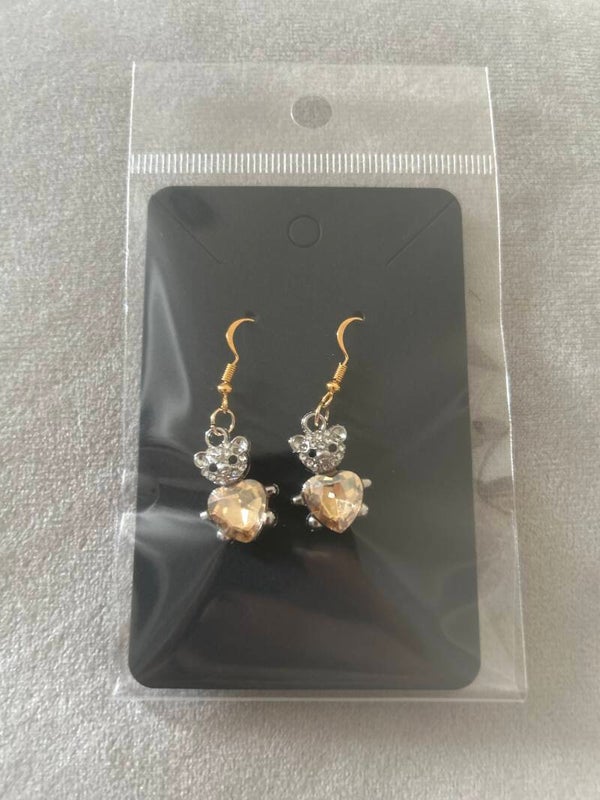 Cute silver and gold effect earrings