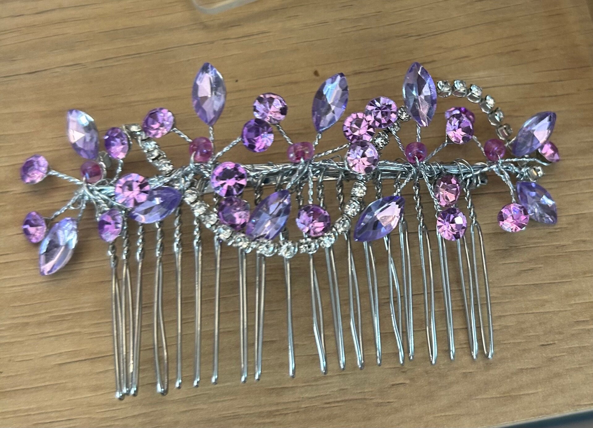 Purple hair comb