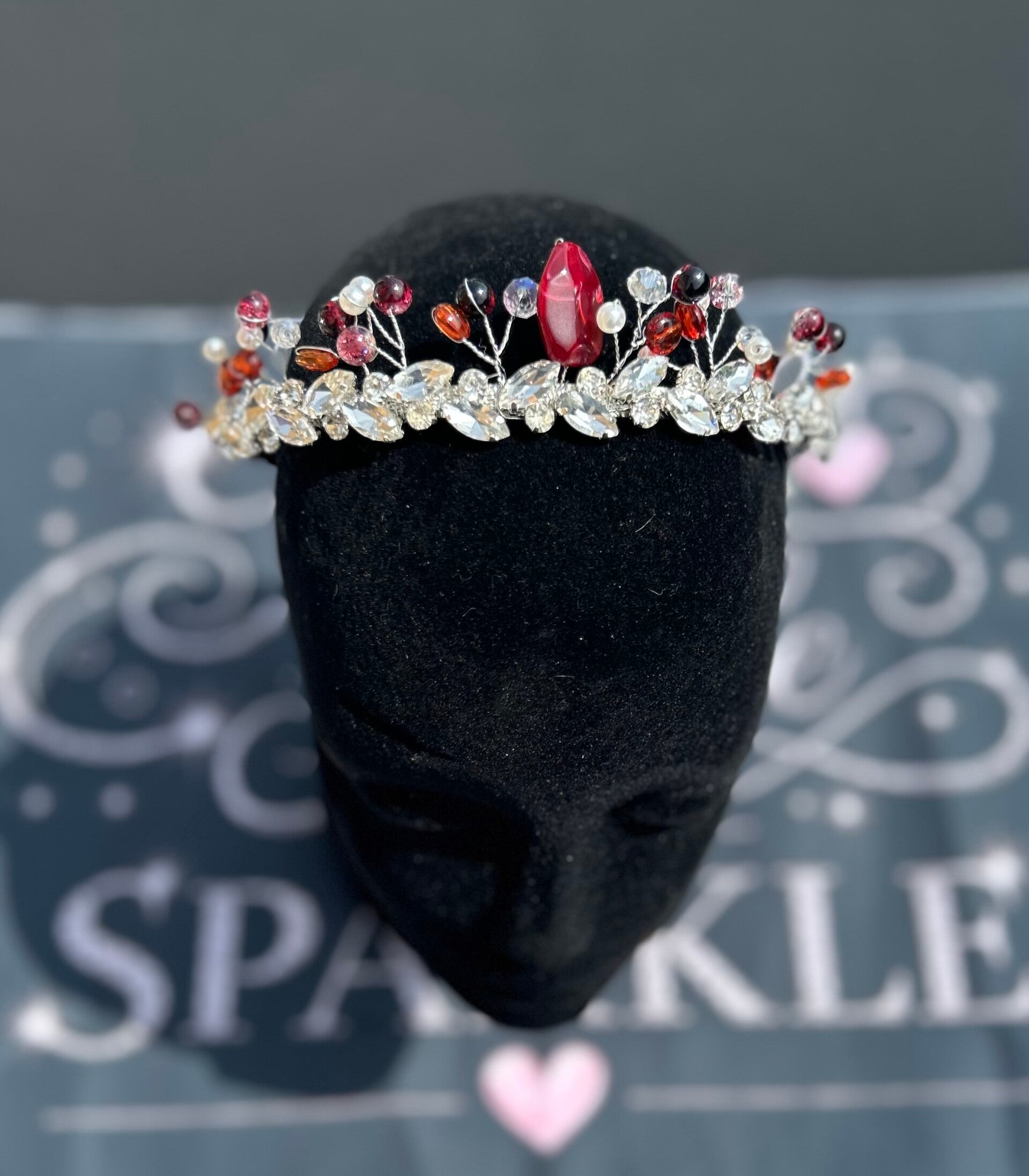 Red beaded Tiara