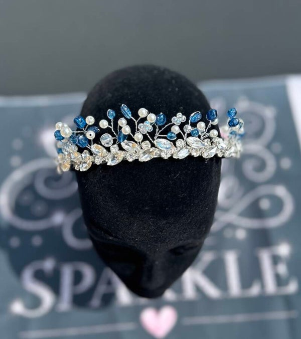 Blue beaded Tiara