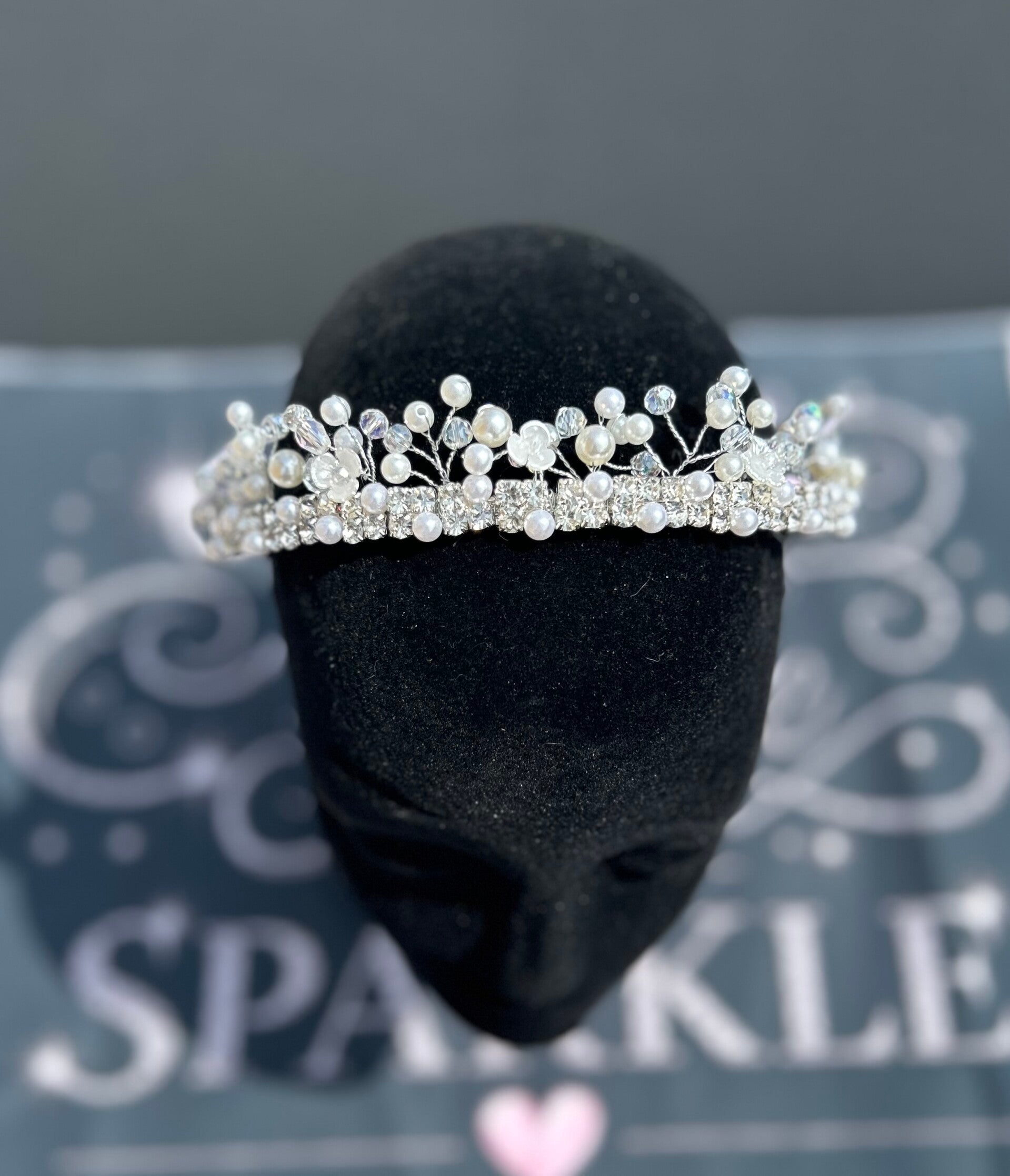 Sparkly pearl effect Tiara