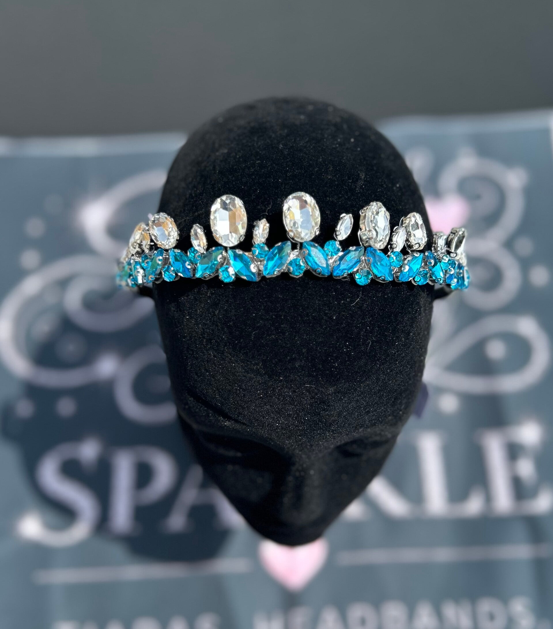 Blue and silver tiara sparkly