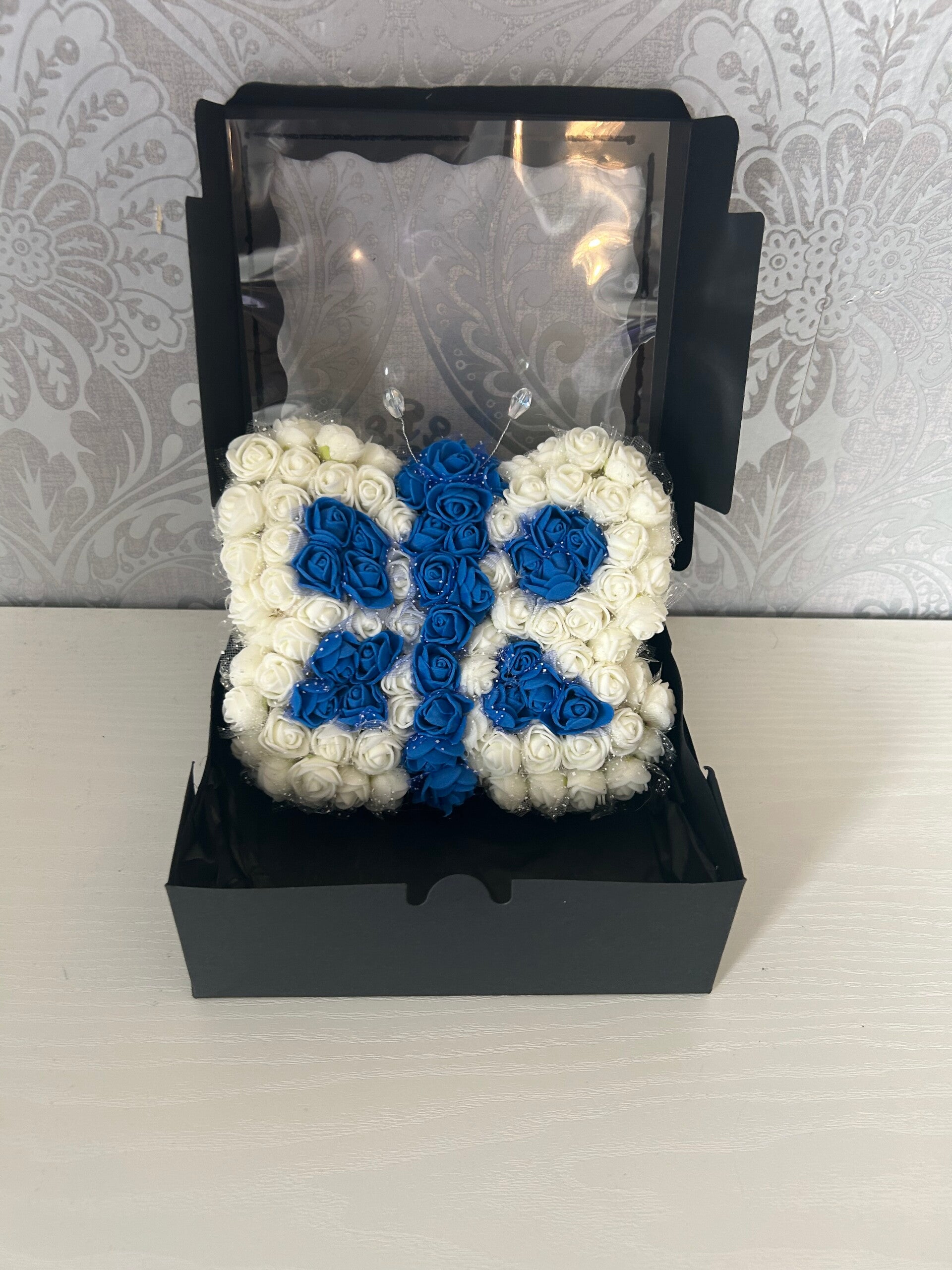 White/blue butterfly