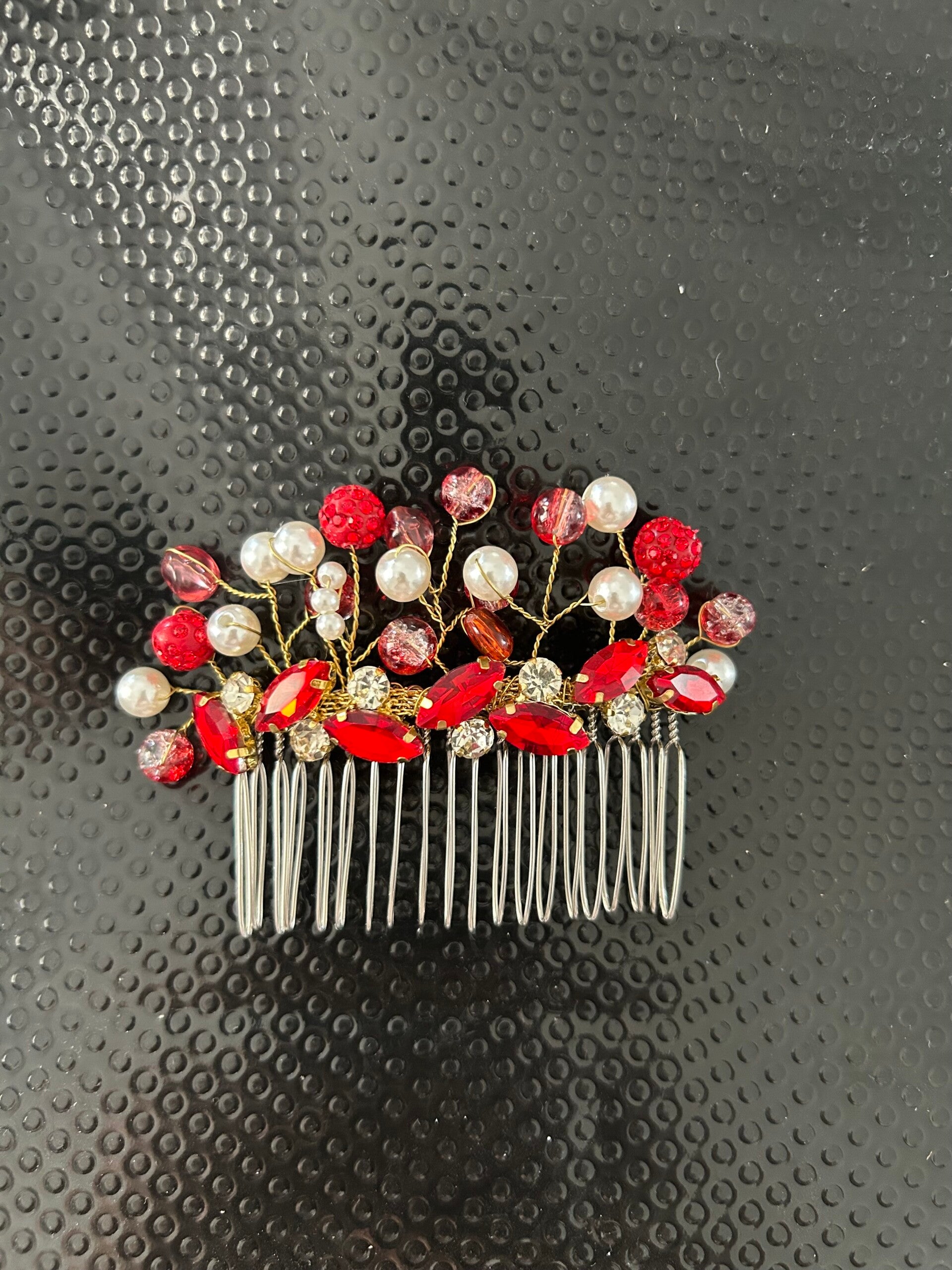 Beautiful red hair comb