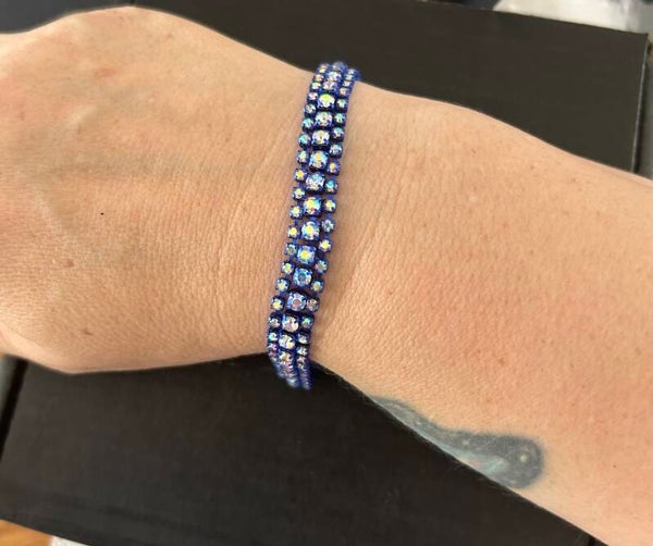 Handmade blue sparkly bracelet