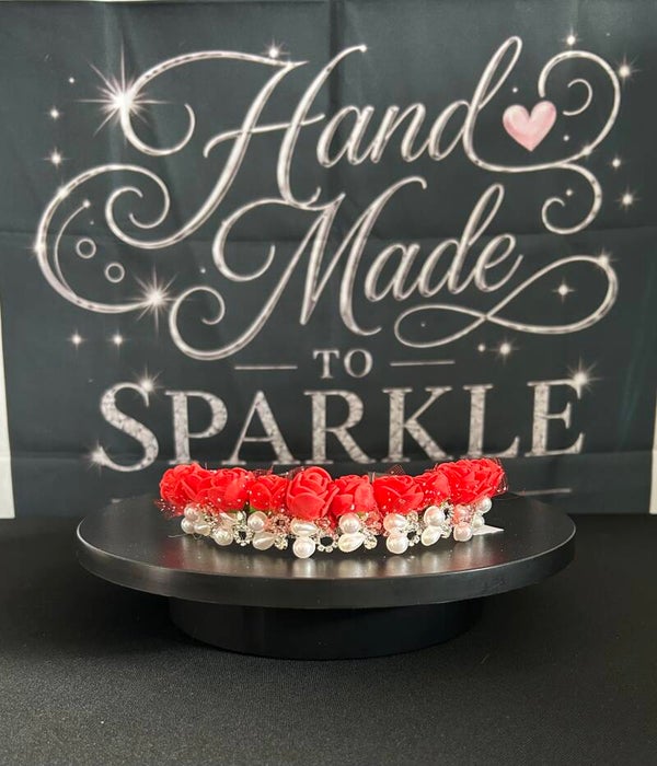 Red foam rose headbands