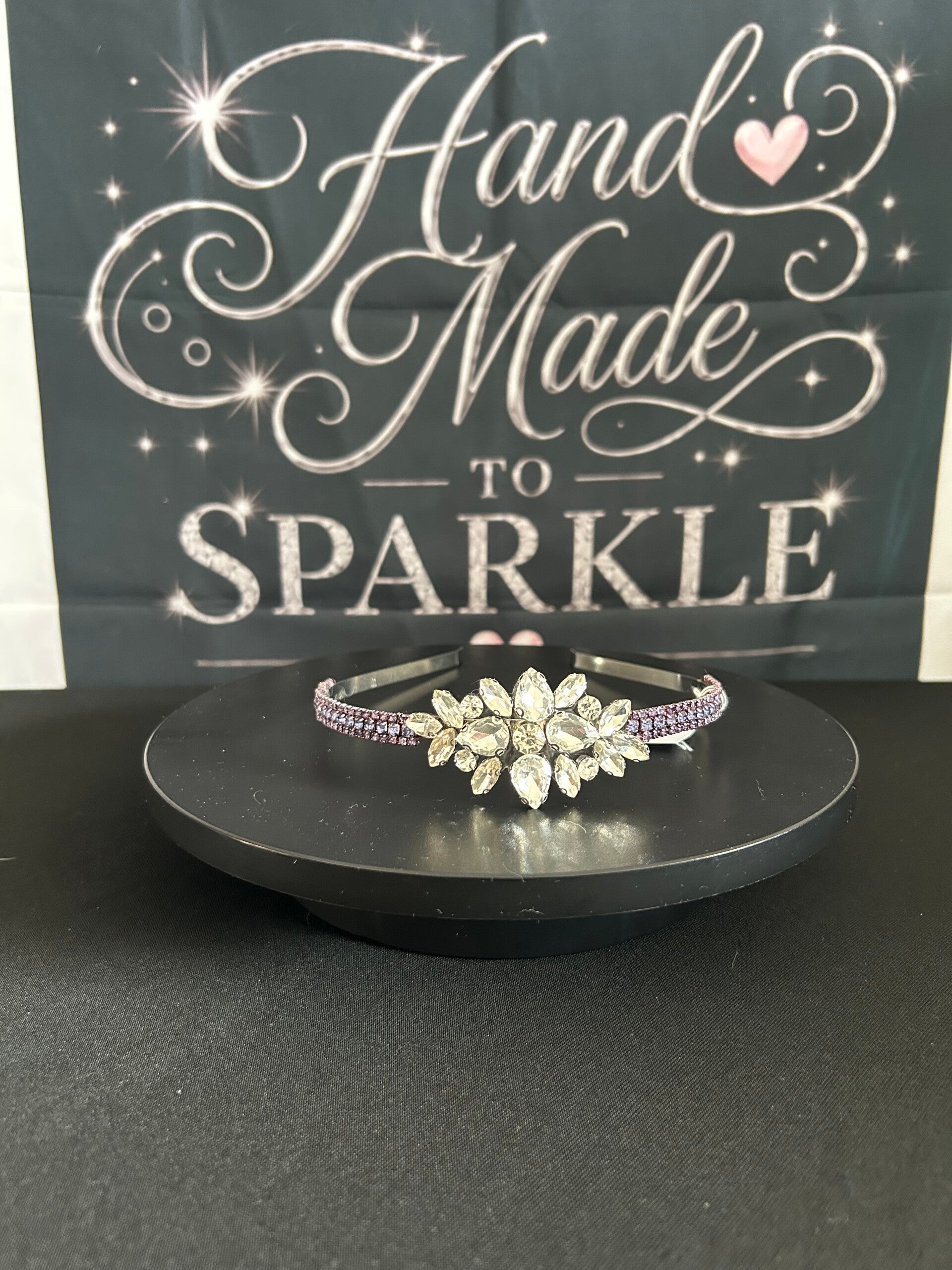Purple and silver headband