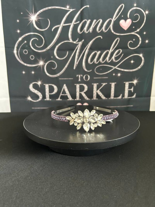 Purple and silver headband