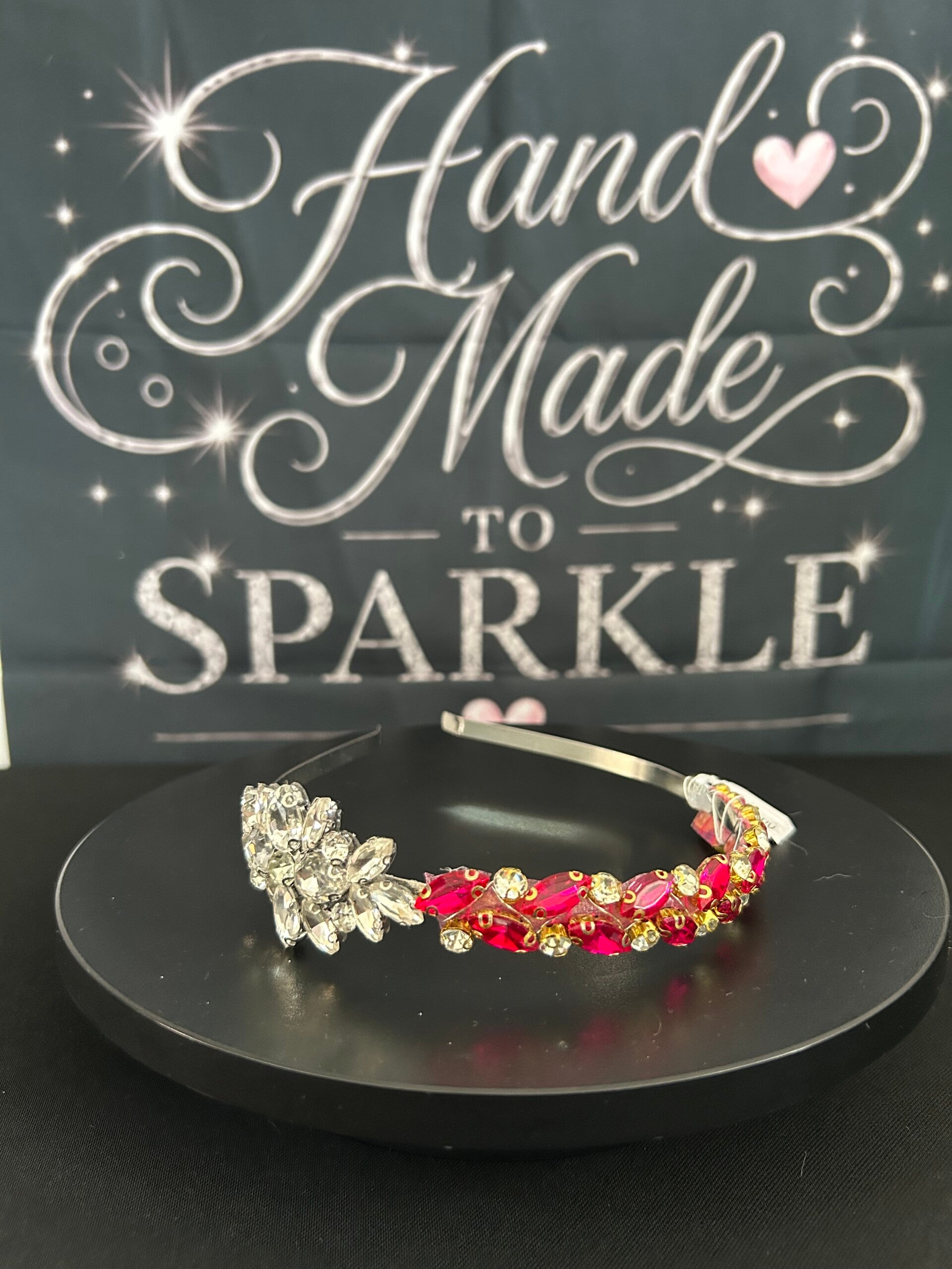 Pink side headband