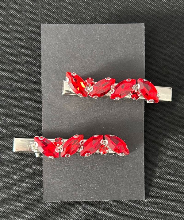 Red hair clips