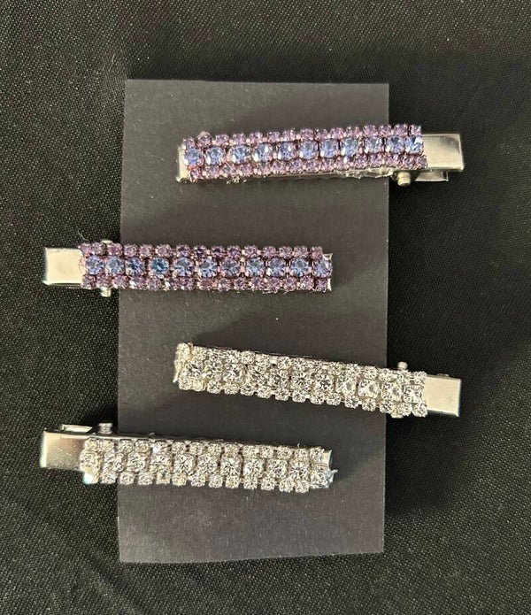 2 pairs purple and  silver