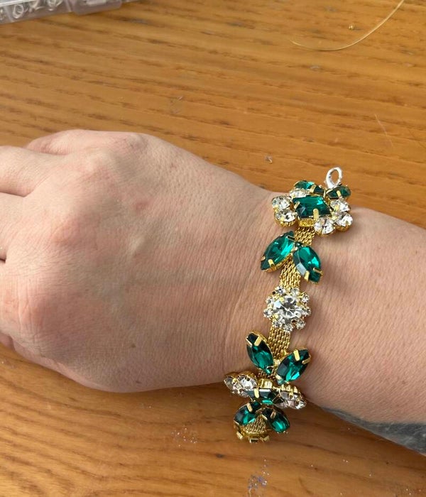 Green and gold bracelet