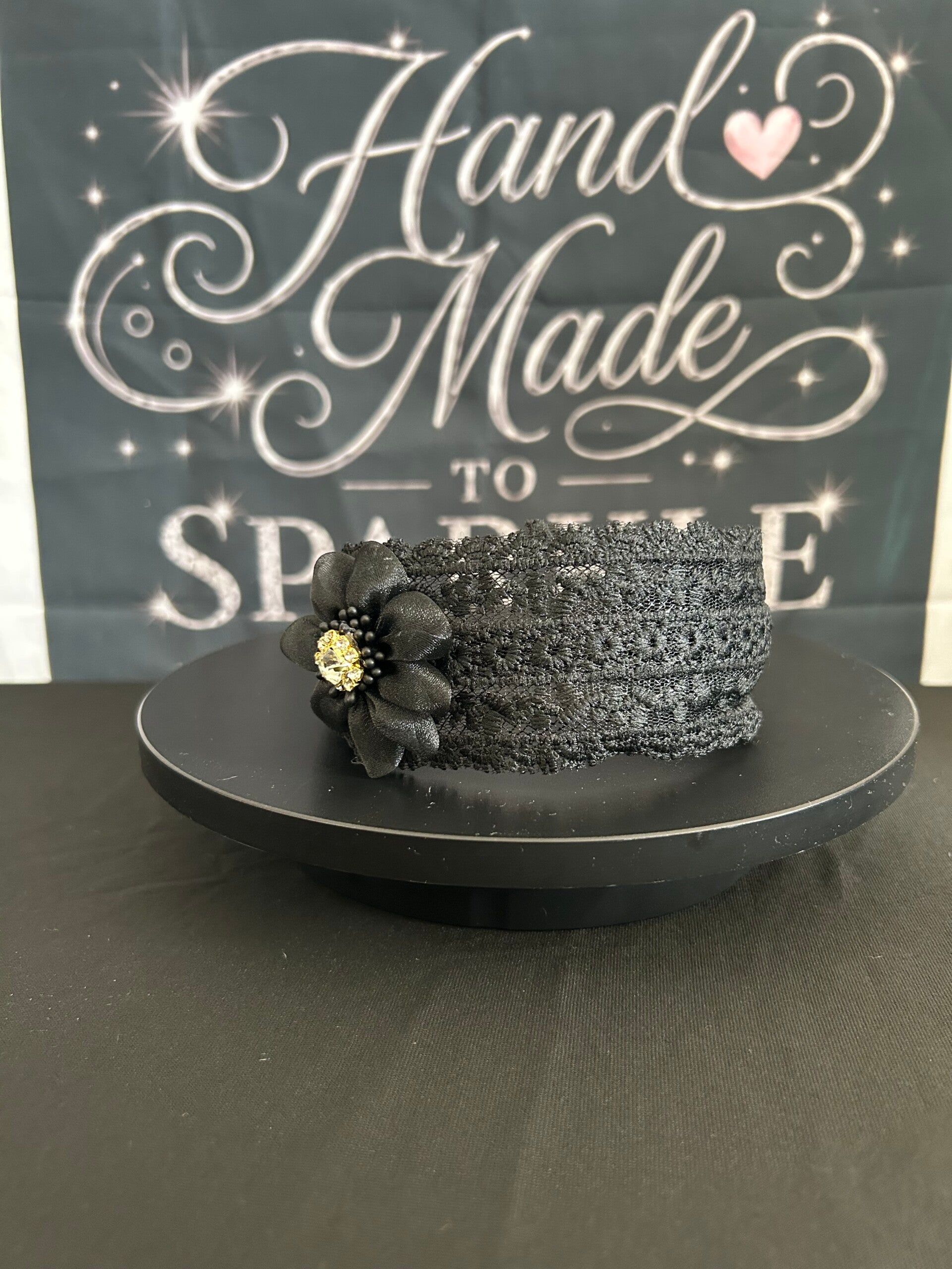 Black lace headband