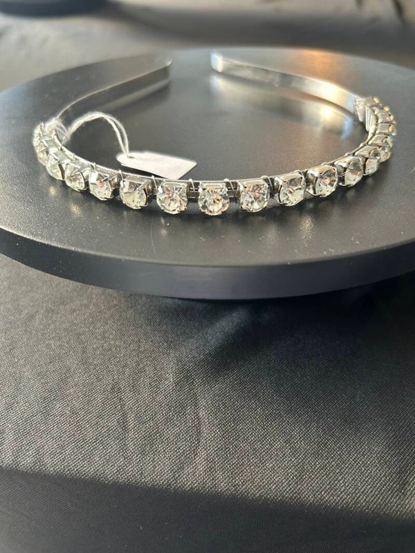Silver beaded headband