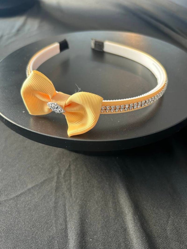 Yellow bow headband