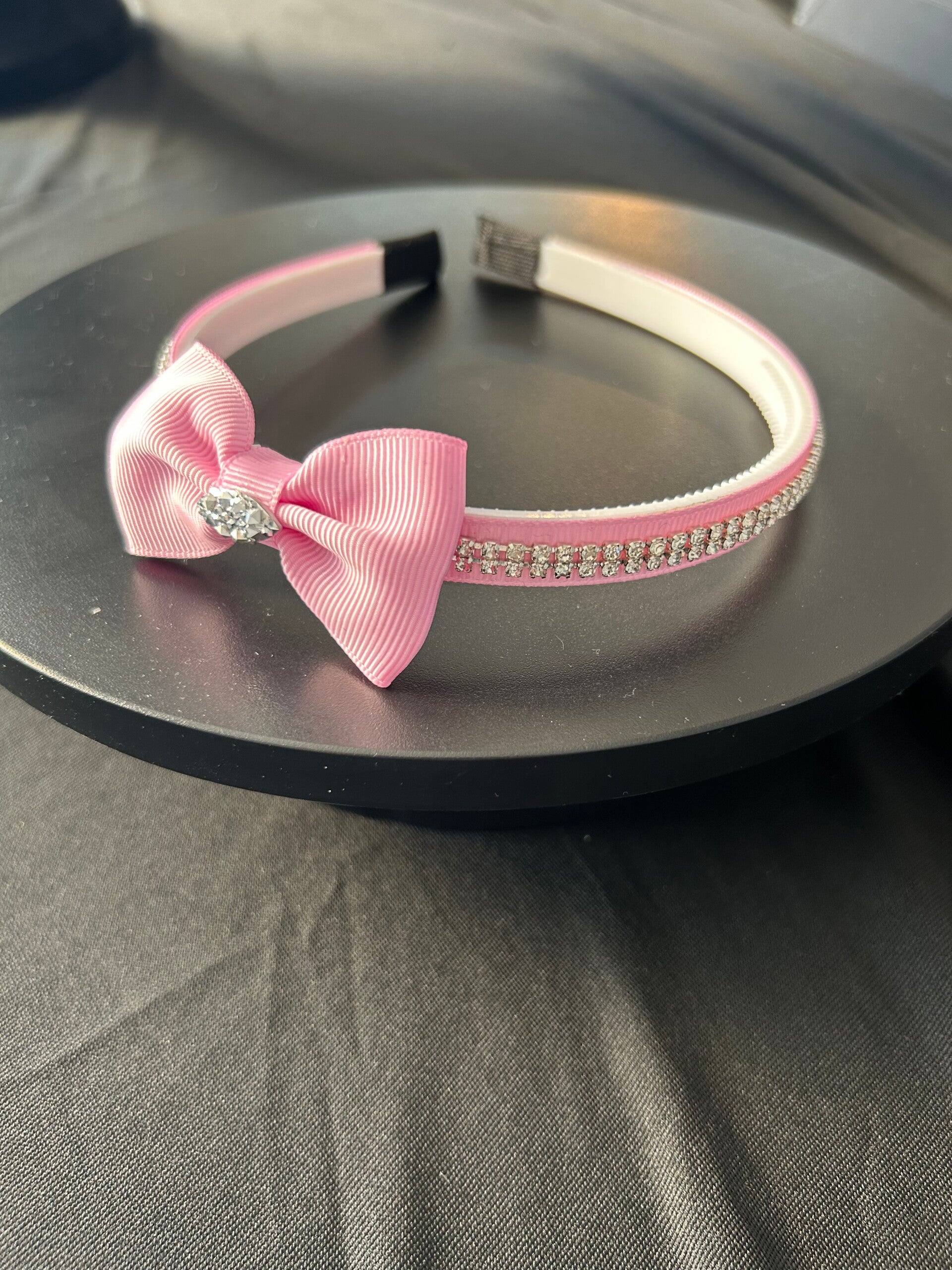Pink bow headband