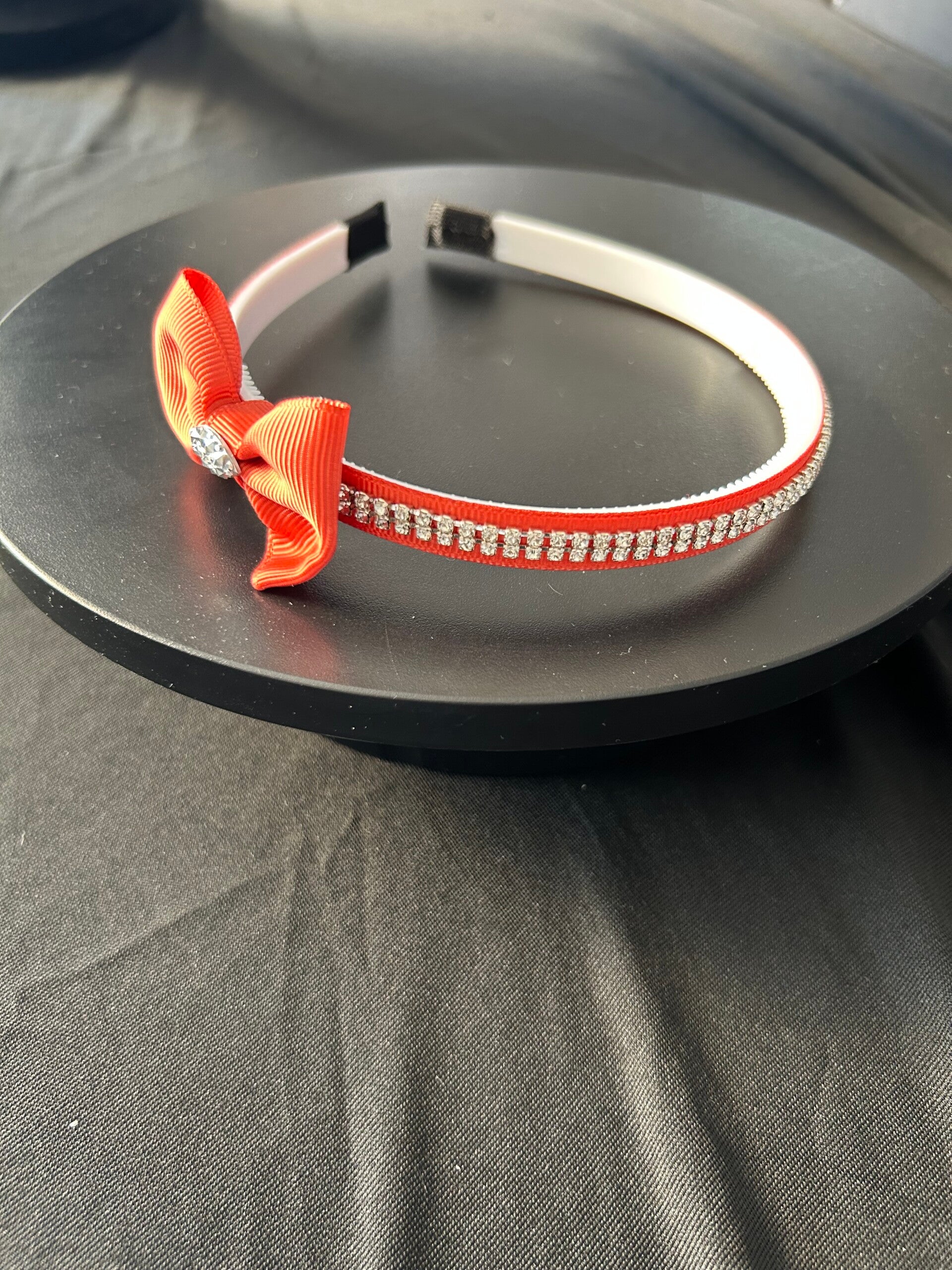 Orange bow headband