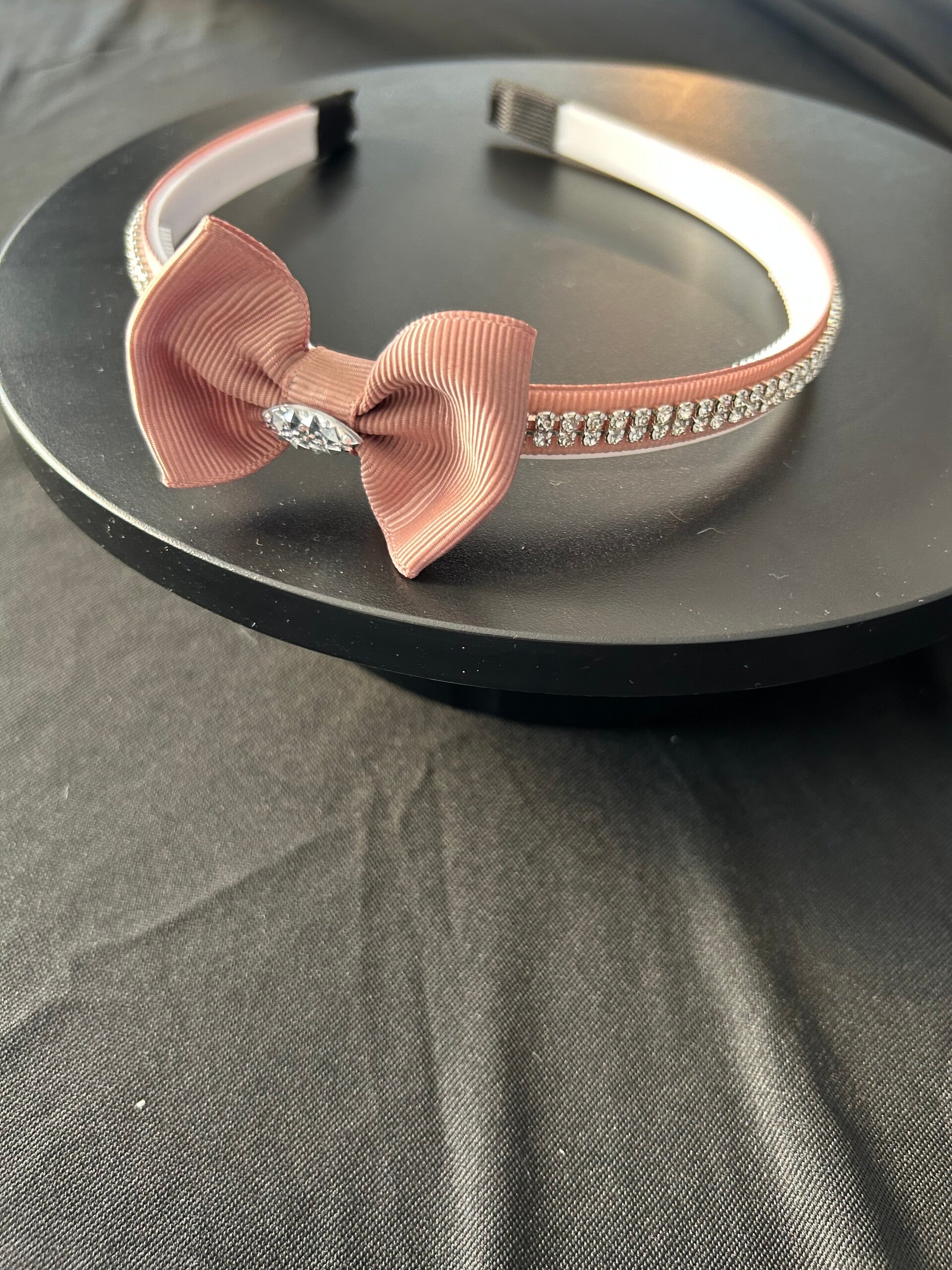 Light brown bow headband