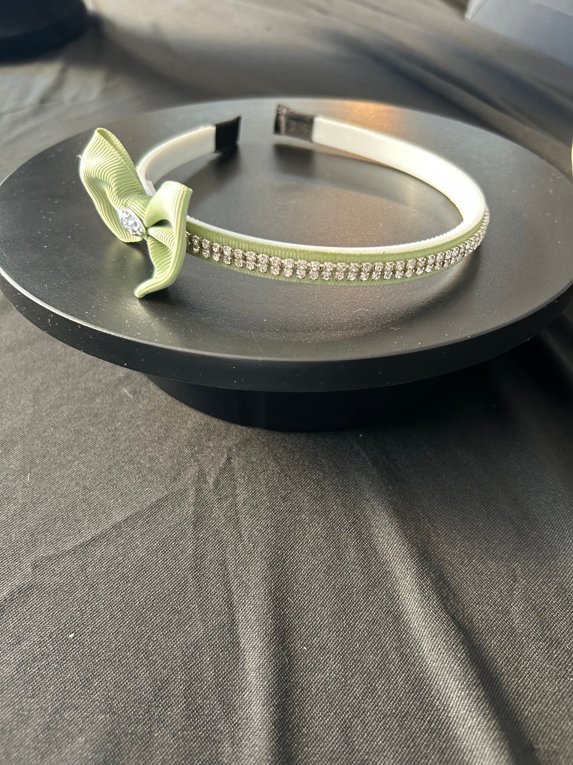 Green bow headband