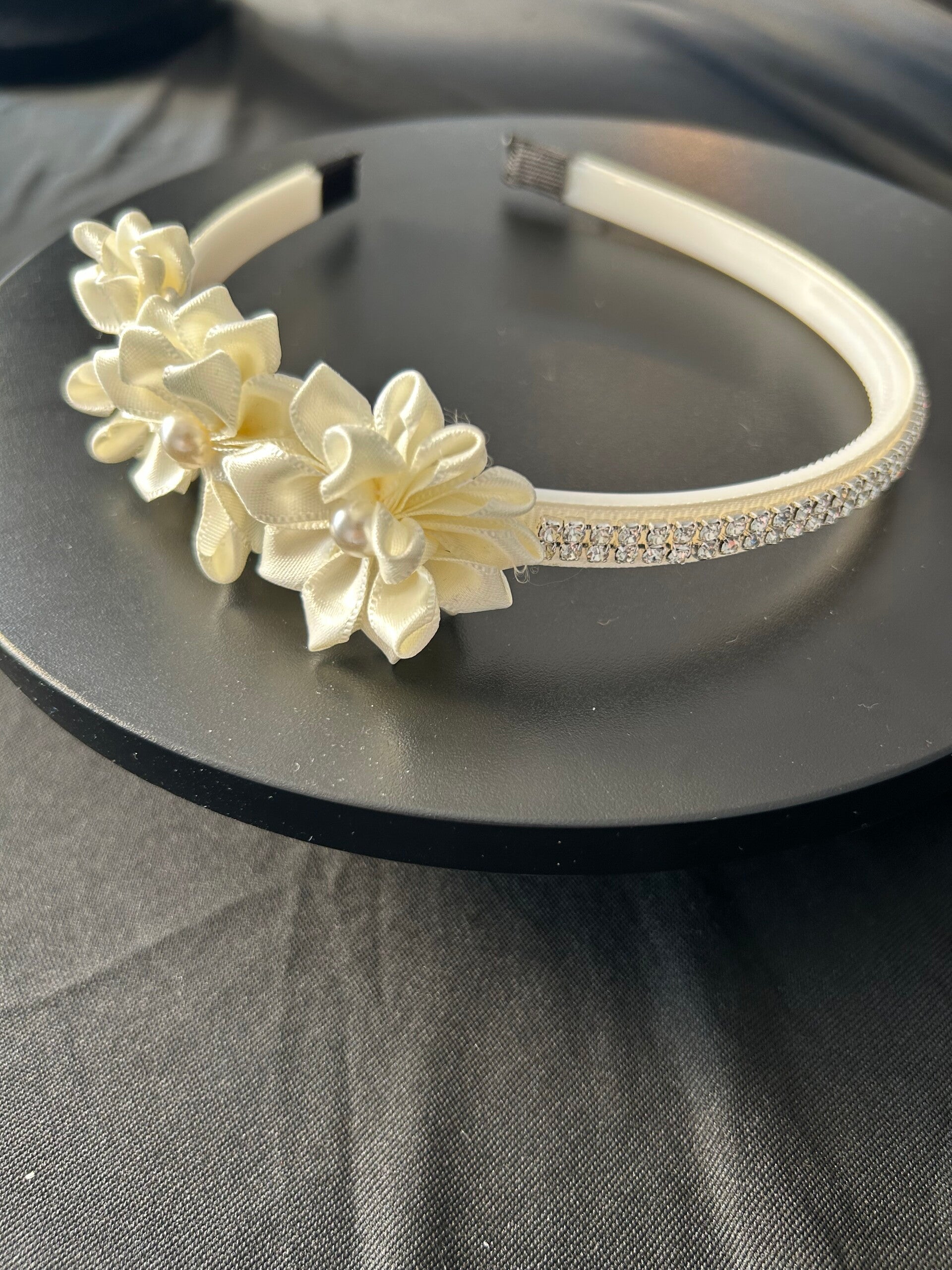 Cream flower headband