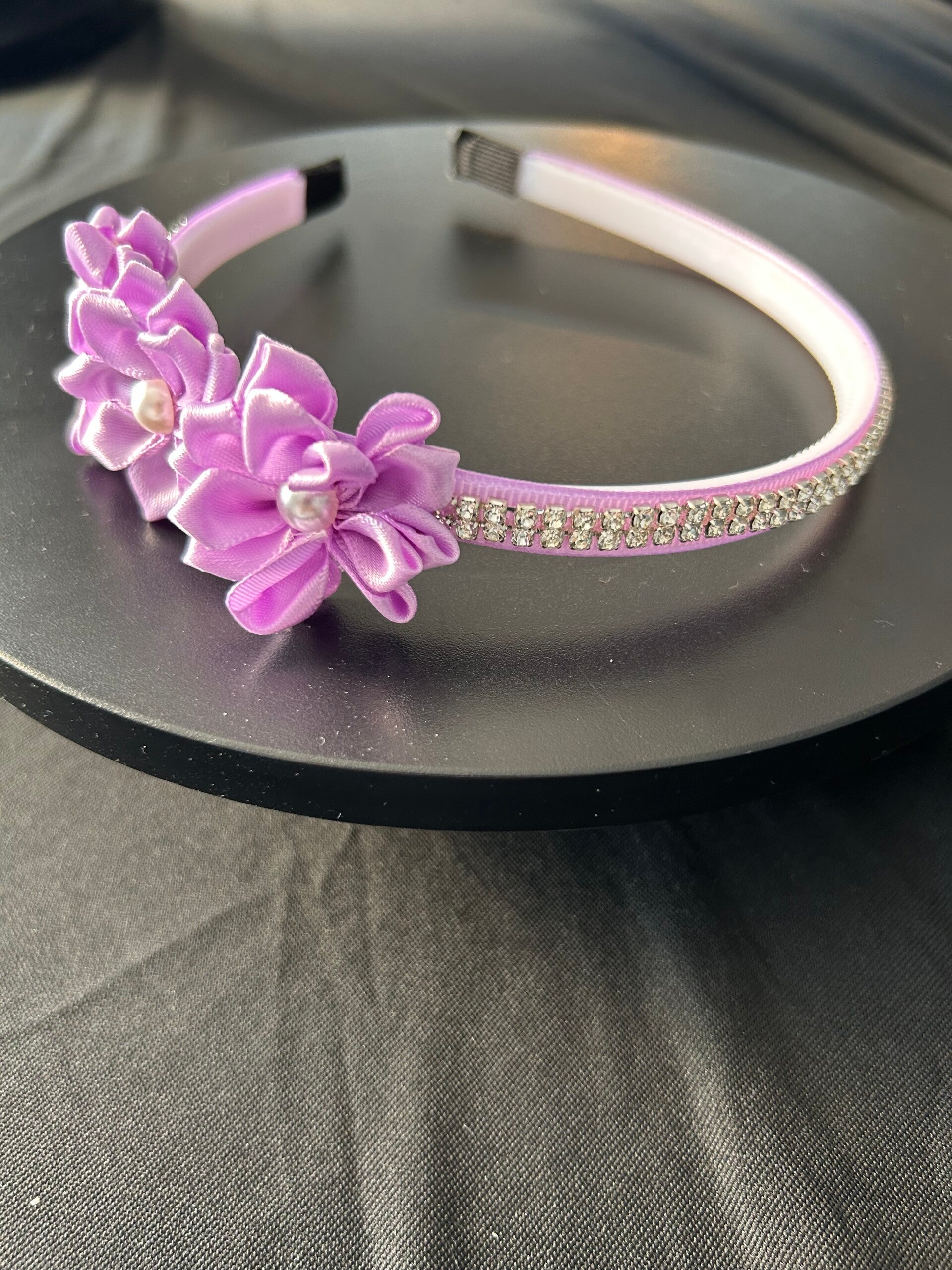 Pink flower headband