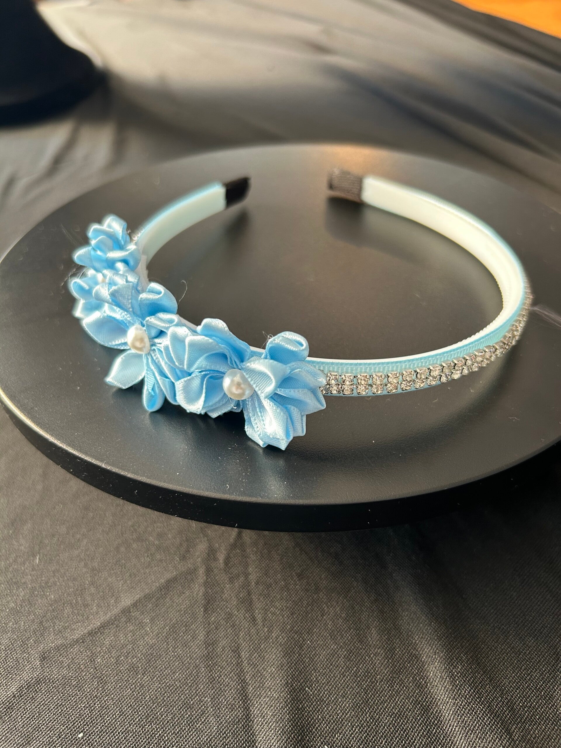Blue flower headband