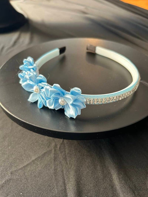 Blue flower headband