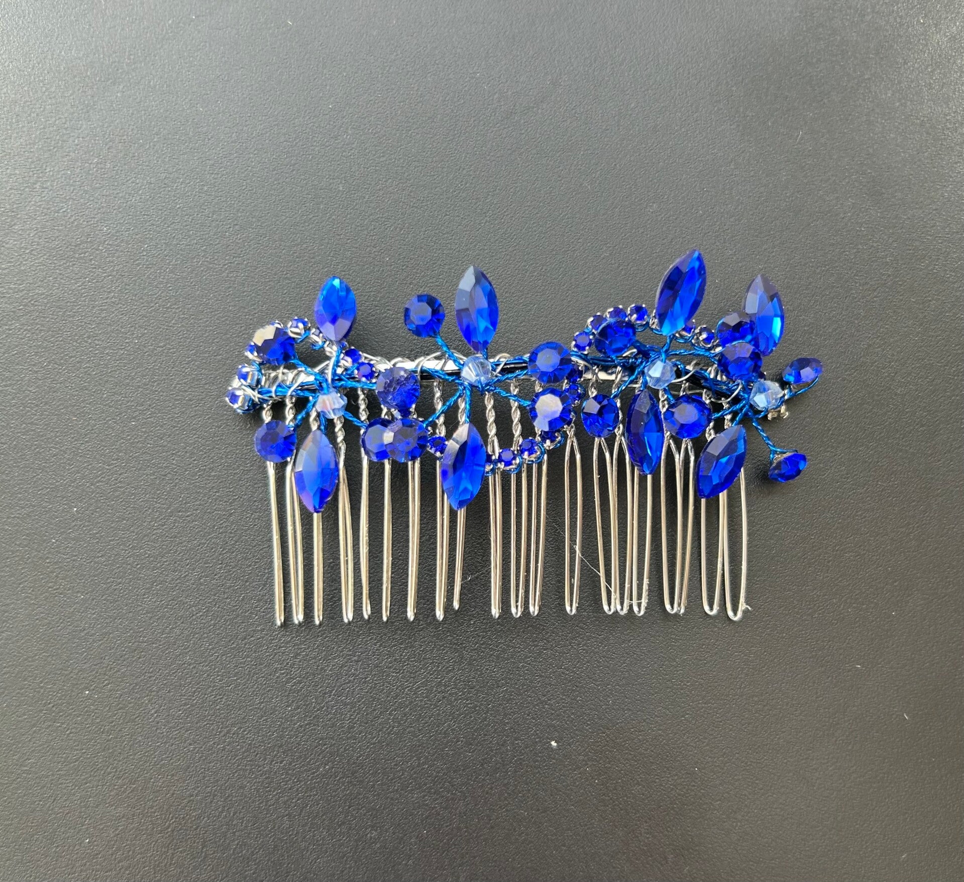 Beautiful blue hair comb