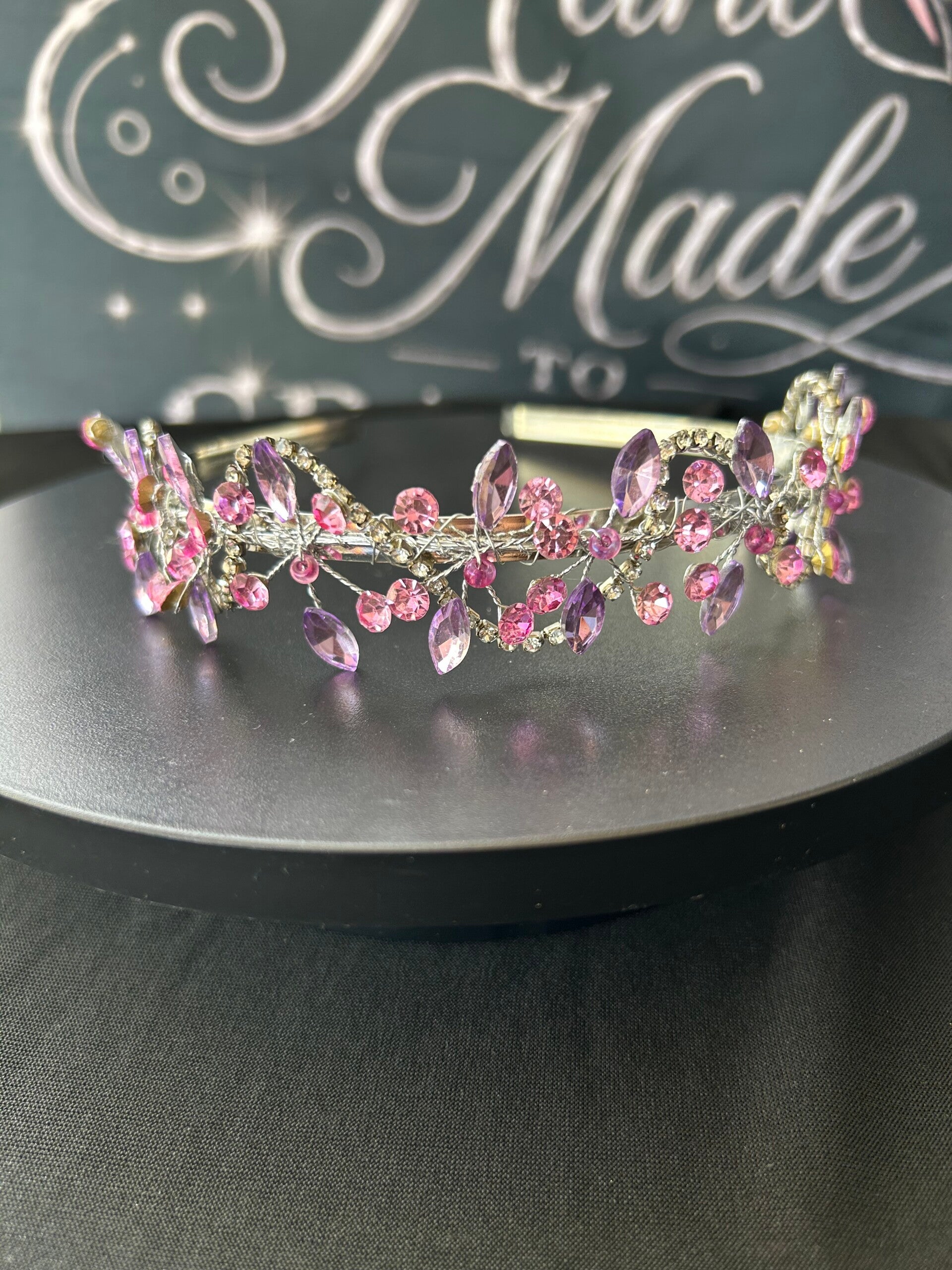 Purple beaded tiara