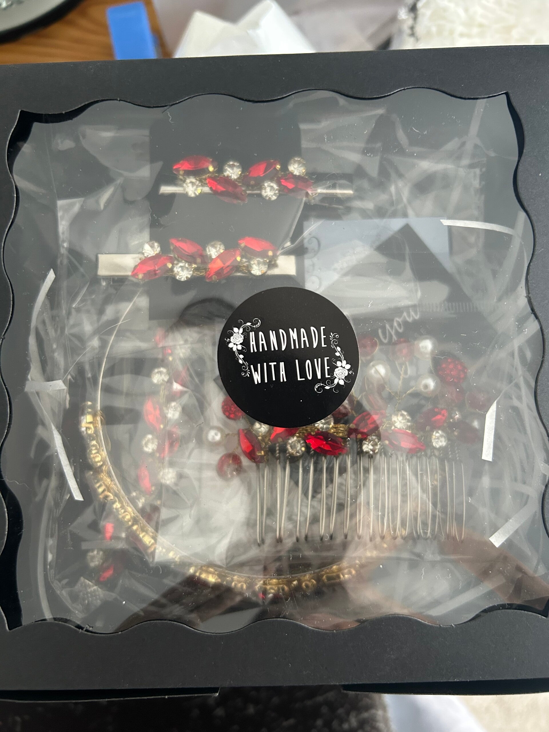 Red and gold luxury gift set