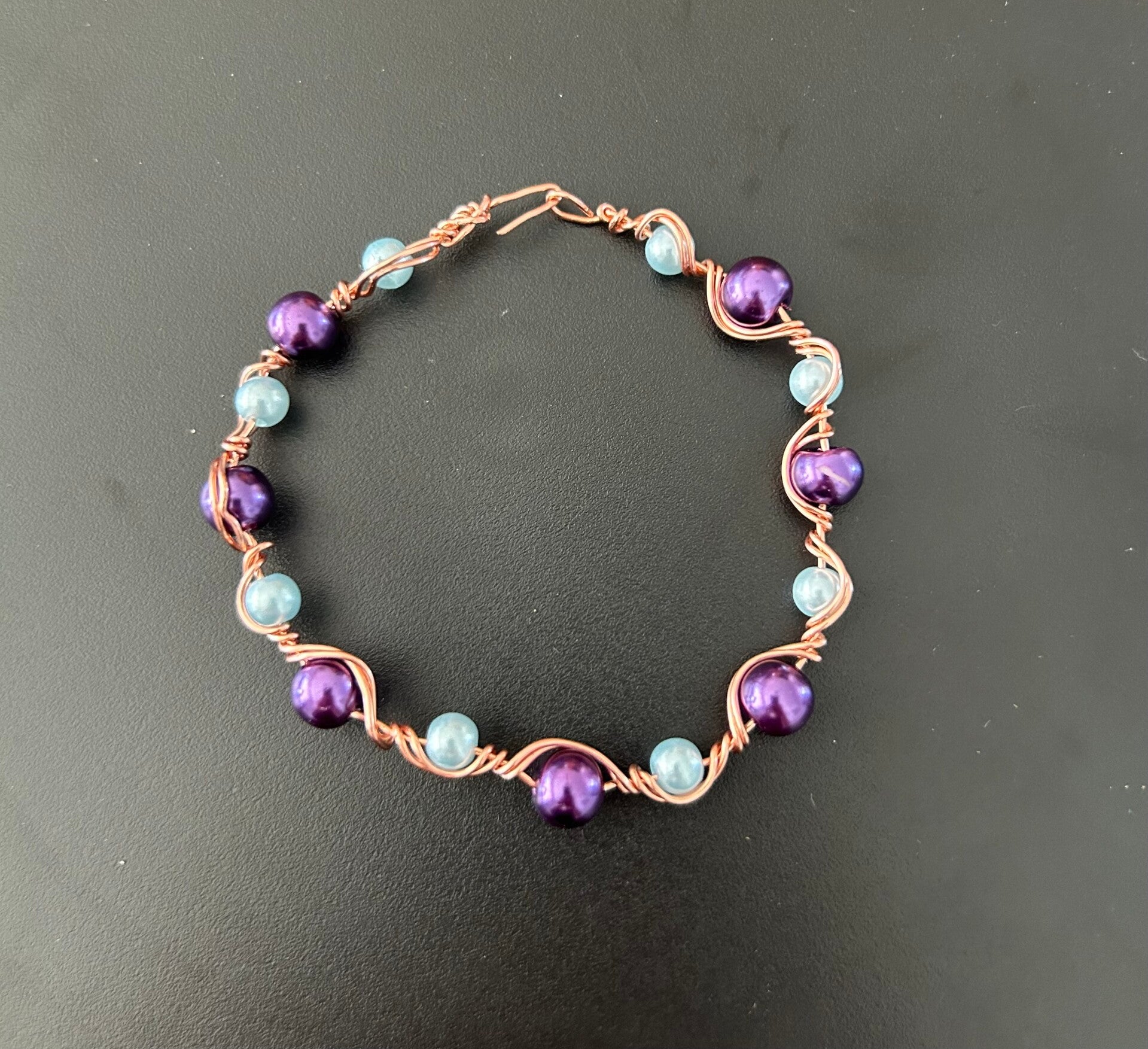 Purple and blue beads