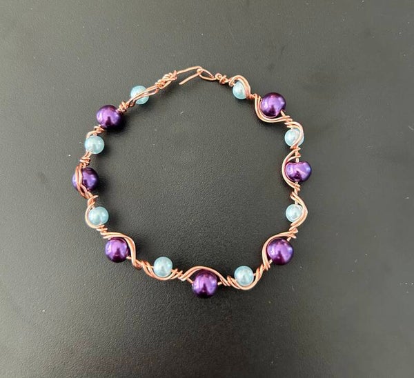 Purple and blue beads