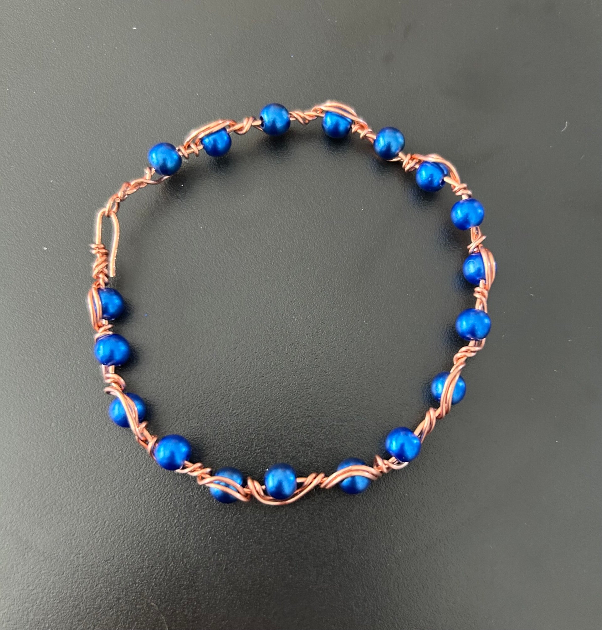 Small blue beads